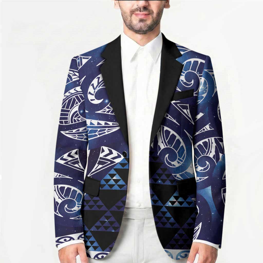Matariki New Zealand Blazer NZ Niho Taniwha Maori New Year Blue Galaxy LT14 - Polynesian Pride