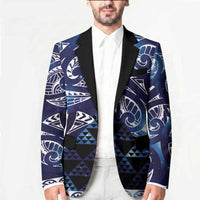 Matariki New Zealand Blazer NZ Niho Taniwha Maori New Year Blue Galaxy LT14 - Polynesian Pride