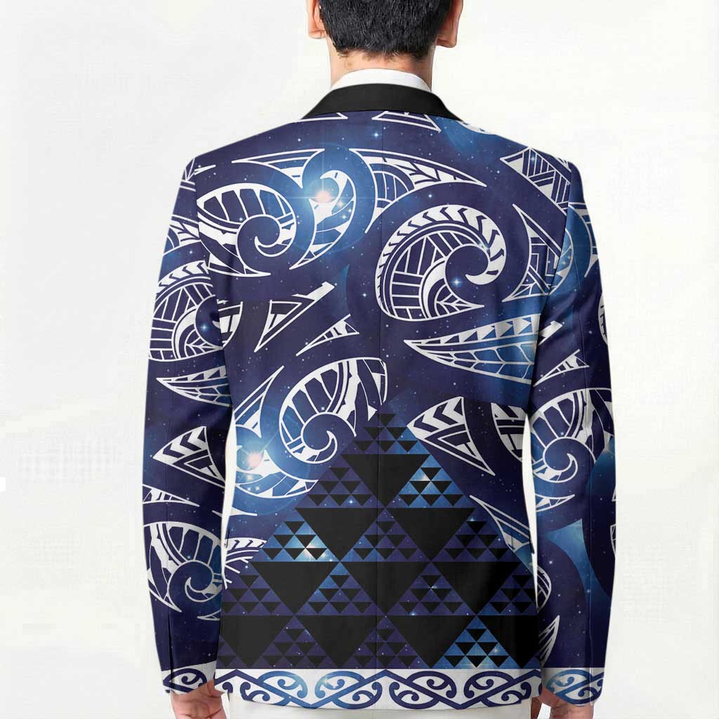 Matariki New Zealand Blazer NZ Niho Taniwha Maori New Year Blue Galaxy LT14 - Polynesian Pride