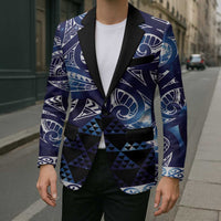 Matariki New Zealand Blazer NZ Niho Taniwha Maori New Year Blue Galaxy LT14 - Polynesian Pride