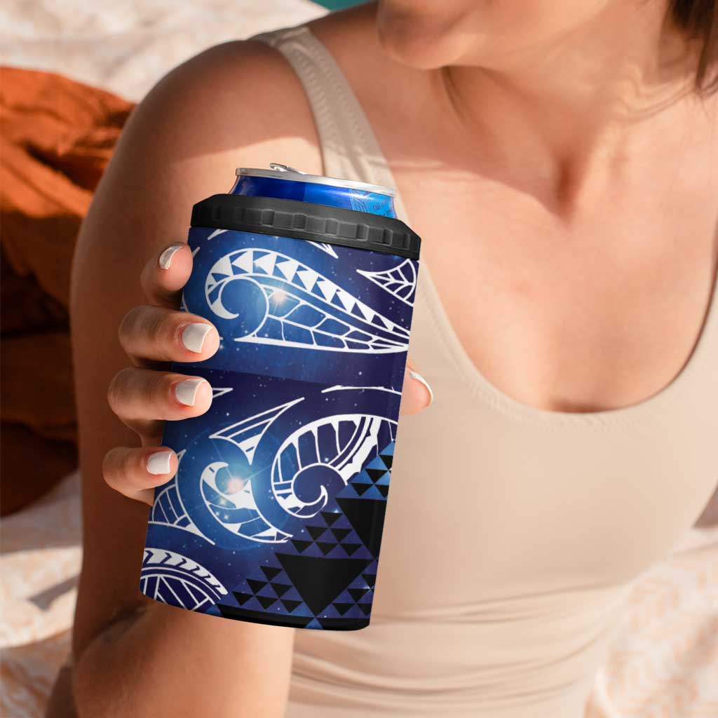 Matariki New Zealand 4 in 1 Can Cooler Tumbler NZ Niho Taniwha Maori New Year Blue Galaxy