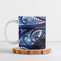 Matariki New Zealand Ceramic Mug NZ Niho Taniwha Maori New Year Blue Galaxy LT14 Blue - Polynesian Pride