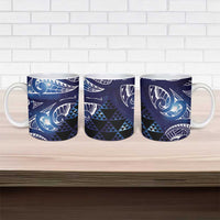 Matariki New Zealand Ceramic Mug NZ Niho Taniwha Maori New Year Blue Galaxy LT14 - Polynesian Pride