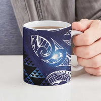 Matariki New Zealand Ceramic Mug NZ Niho Taniwha Maori New Year Blue Galaxy LT14 - Polynesian Pride