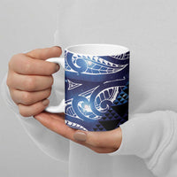 Matariki New Zealand Ceramic Mug NZ Niho Taniwha Maori New Year Blue Galaxy LT14 - Polynesian Pride