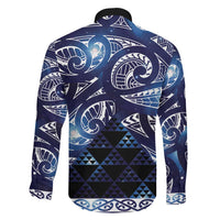 Matariki New Zealand Family Matching Off Shoulder Short Dress and Hawaiian Shirt NZ Niho Taniwha Maori New Year Blue Galaxy