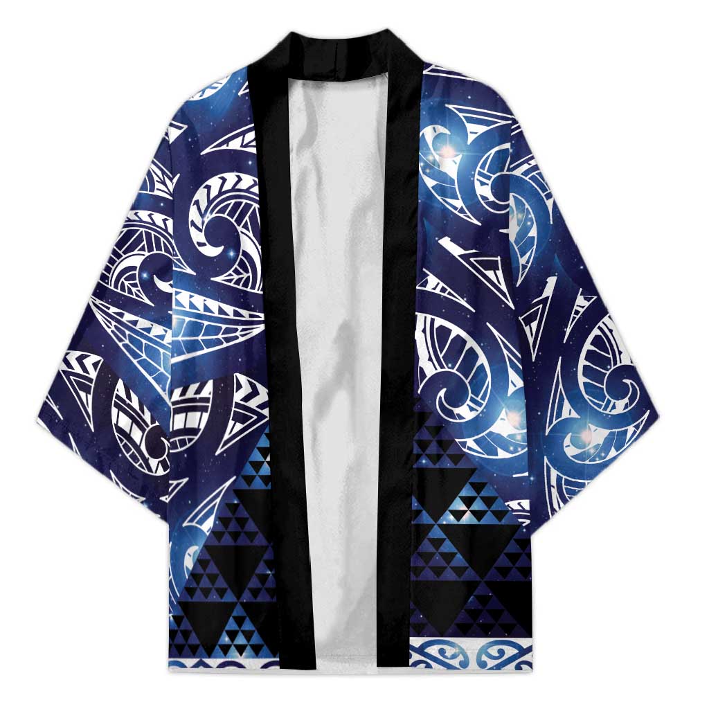 Matariki New Zealand Kimono NZ Niho Taniwha Maori New Year Blue Galaxy