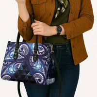 Matariki New Zealand Leather Bag NZ Niho Taniwha Maori New Year Blue Galaxy LT14 - Polynesian Pride