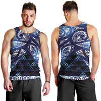 Matariki New Zealand Men Tank Top NZ Niho Taniwha Maori New Year Blue Galaxy LT14 - Polynesian Pride