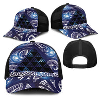 Matariki New Zealand Mesh Trucker Cap NZ Niho Taniwha Maori New Year Blue Galaxy LT14 - Polynesian Pride