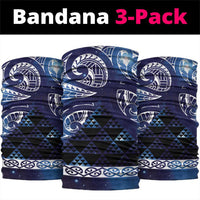 Matariki New Zealand Neck Gaiter NZ Niho Taniwha Maori New Year Blue Galaxy LT14 package One Size: 25*50cm Blue - Polynesian Pride