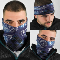 Matariki New Zealand Neck Gaiter NZ Niho Taniwha Maori New Year Blue Galaxy LT14 - Polynesian Pride