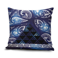 Matariki New Zealand Pillow Cover NZ Niho Taniwha Maori New Year Blue Galaxy LT14 Blue - Polynesian Pride