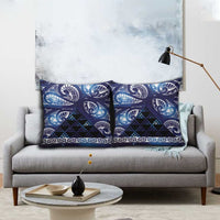 Matariki New Zealand Pillow Cover NZ Niho Taniwha Maori New Year Blue Galaxy LT14 - Polynesian Pride