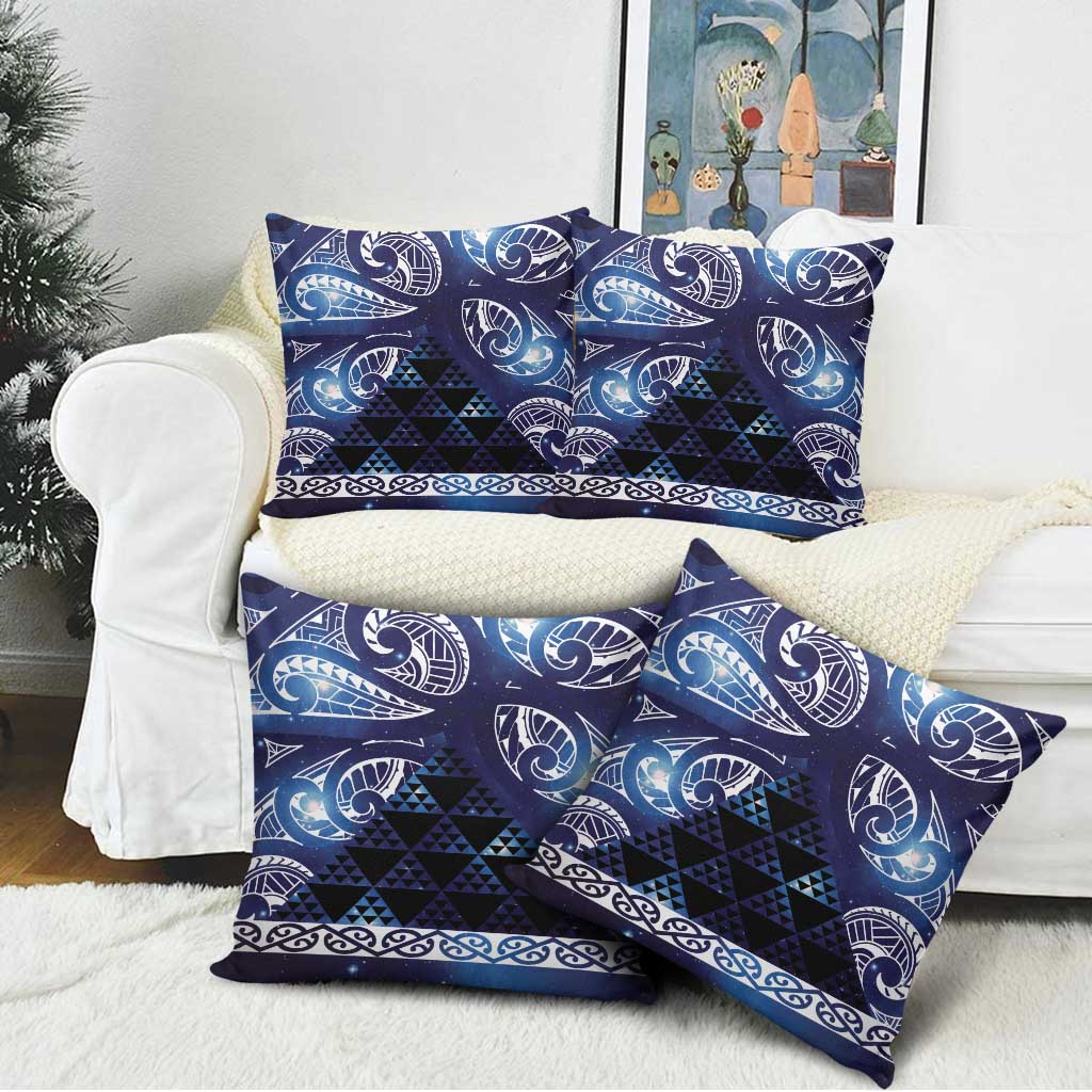 Matariki New Zealand Pillow Cover NZ Niho Taniwha Maori New Year Blue Galaxy LT14 - Polynesian Pride