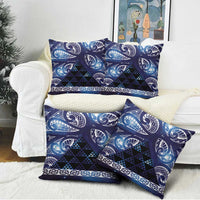 Matariki New Zealand Pillow Cover NZ Niho Taniwha Maori New Year Blue Galaxy LT14 - Polynesian Pride