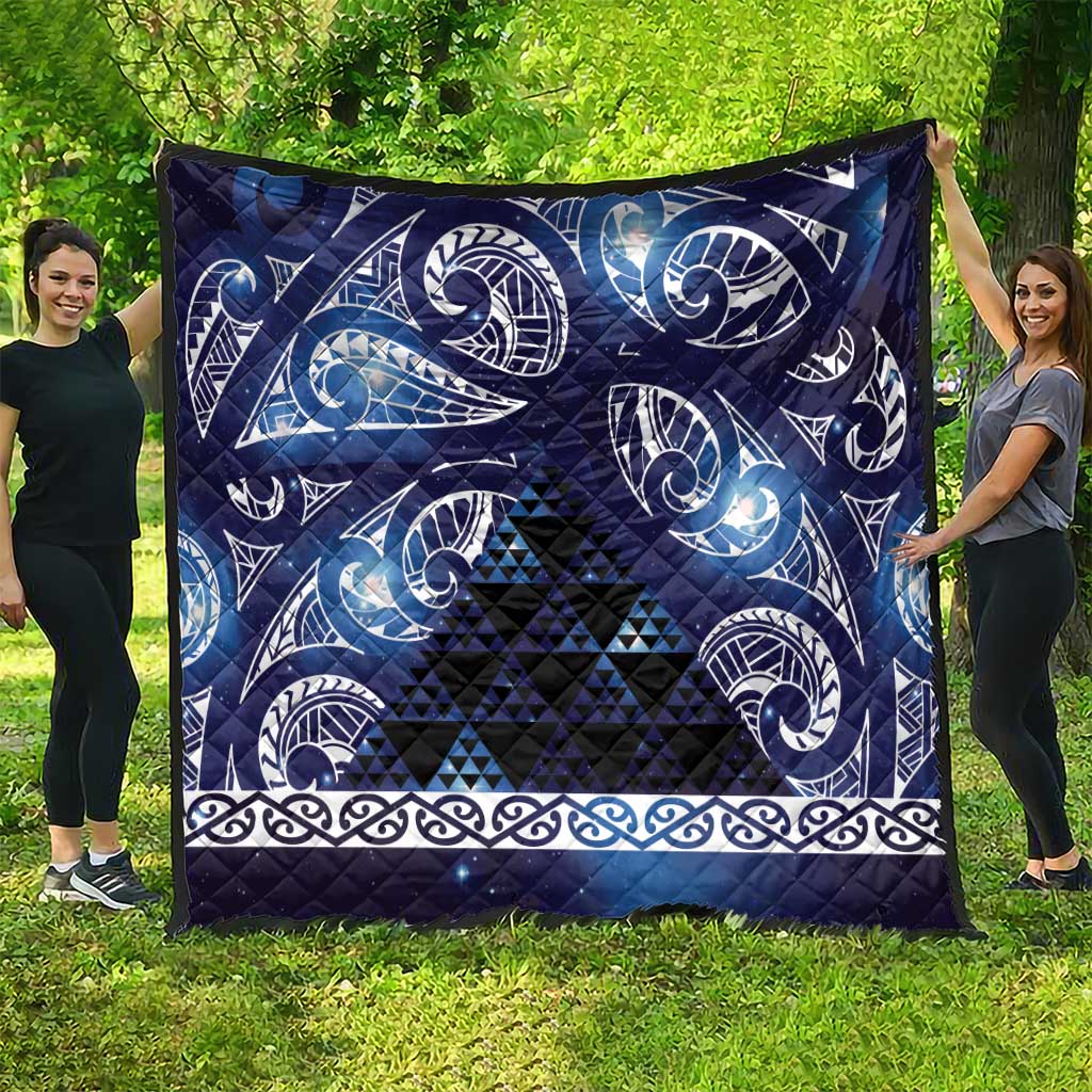 Matariki New Zealand Quilt NZ Niho Taniwha Maori New Year Blue Galaxy LT14 - Polynesian Pride