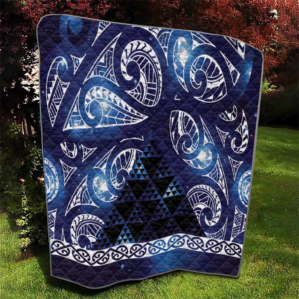 Matariki New Zealand Quilt NZ Niho Taniwha Maori New Year Blue Galaxy LT14 - Polynesian Pride
