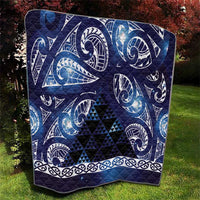 Matariki New Zealand Quilt NZ Niho Taniwha Maori New Year Blue Galaxy LT14 - Polynesian Pride