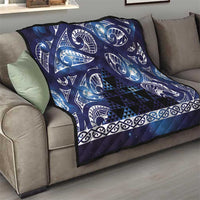 Matariki New Zealand Quilt NZ Niho Taniwha Maori New Year Blue Galaxy LT14 - Polynesian Pride