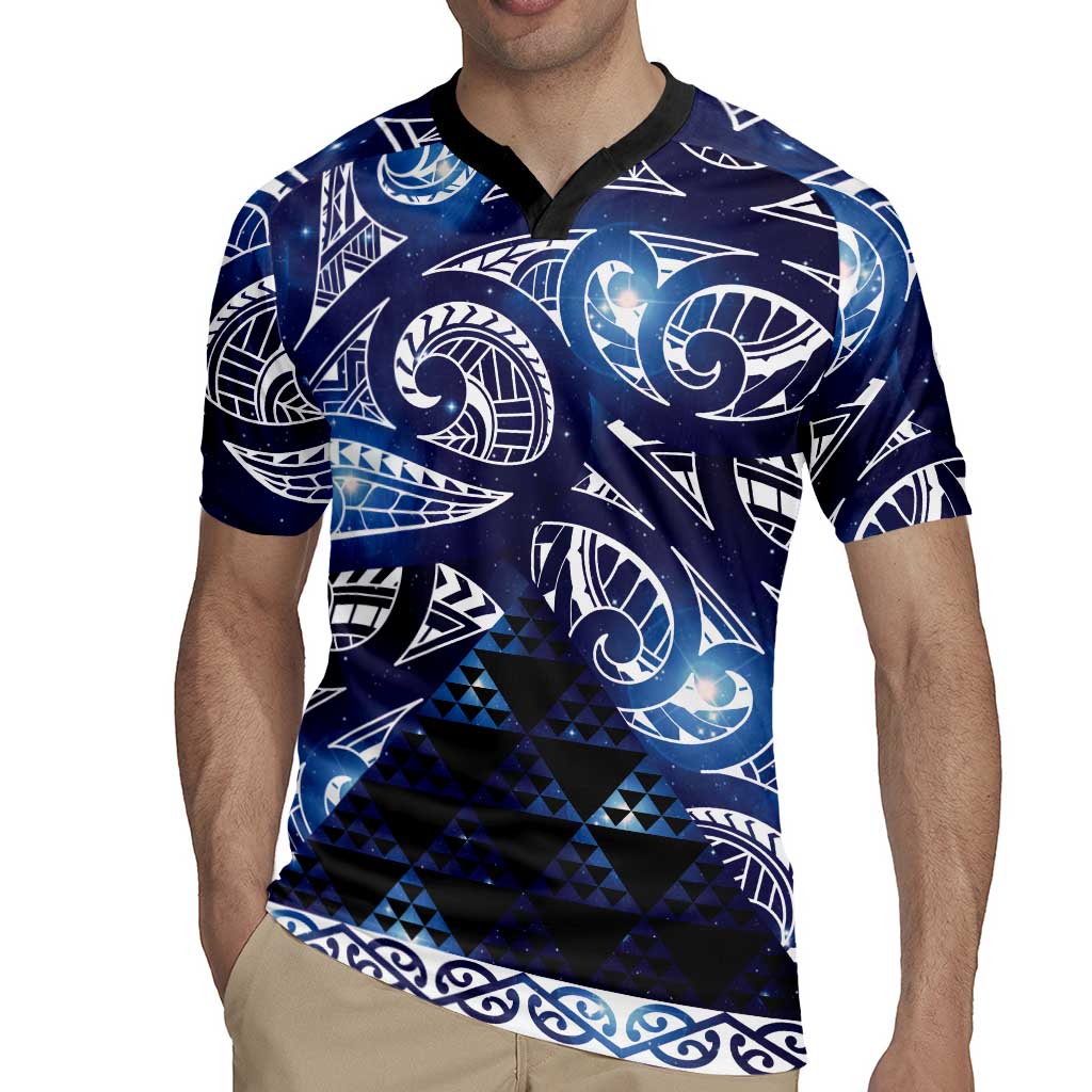 Matariki New Zealand Rugby Jersey NZ Niho Taniwha Maori New Year Blue Galaxy LT14 - Polynesian Pride