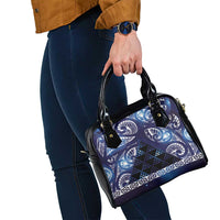 Matariki New Zealand Shoulder Handbag NZ Niho Taniwha Maori New Year Blue Galaxy
