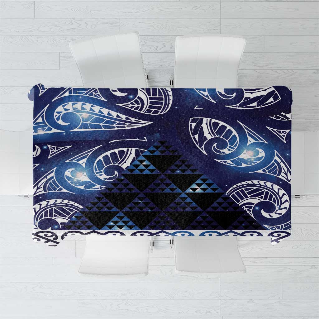 Matariki New Zealand Tablecloth NZ Niho Taniwha Maori New Year Blue Galaxy