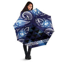 Matariki New Zealand Umbrella NZ Niho Taniwha Maori New Year Blue Galaxy LT14 - Polynesian Pride