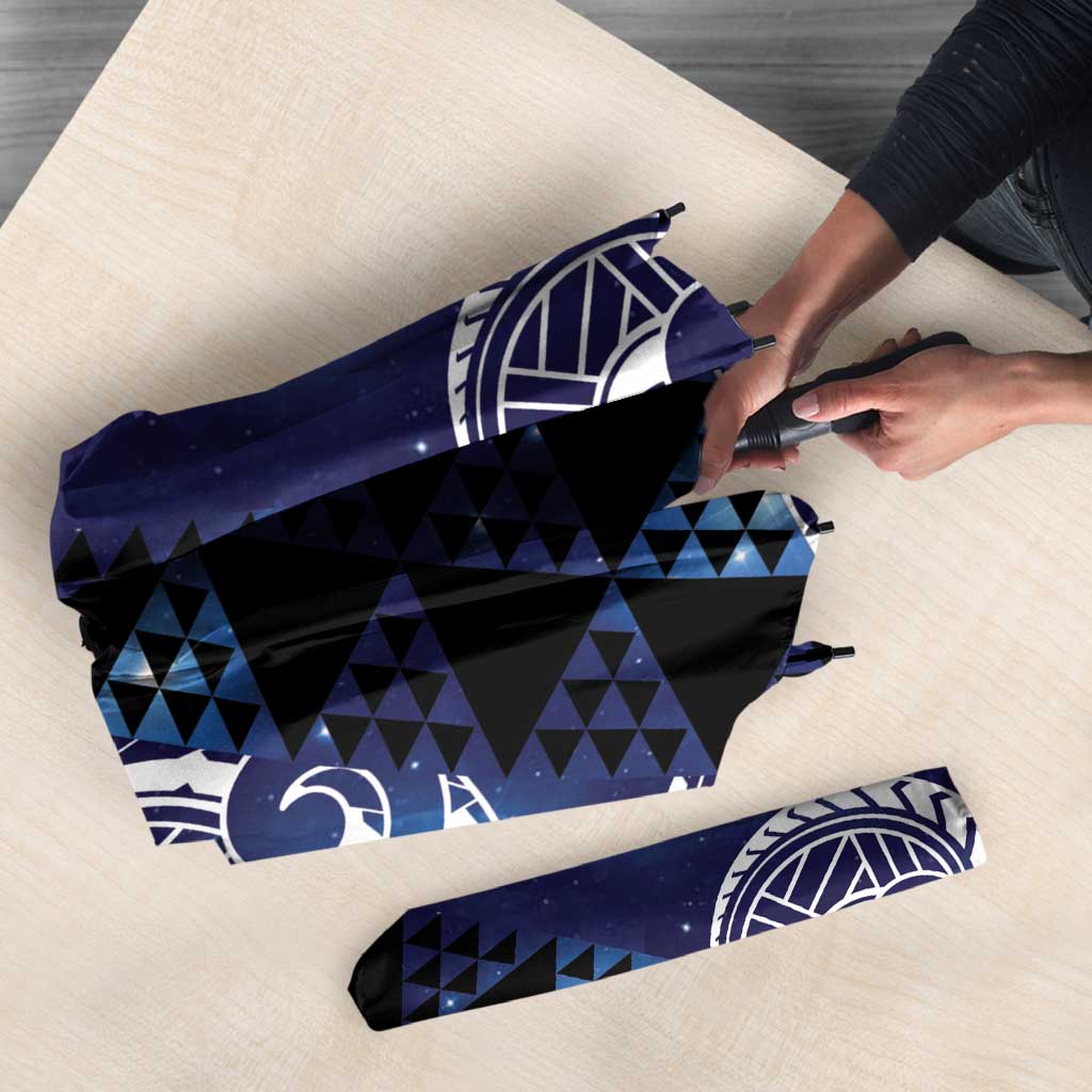 Matariki New Zealand Umbrella NZ Niho Taniwha Maori New Year Blue Galaxy LT14 - Polynesian Pride