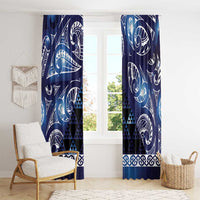 Matariki New Zealand Window Curtain NZ Niho Taniwha Maori New Year Blue Galaxy LT14 - Polynesian Pride