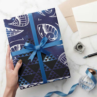 Matariki New Zealand Wrapping Paper NZ Niho Taniwha Maori New Year Blue Galaxy