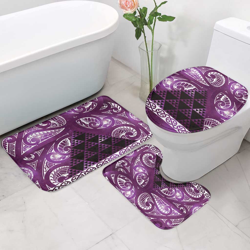 Matariki New Zealand Bathroom Set NZ Niho Taniwha Maori New Year Purple Galaxy LT14 - Polynesian Pride