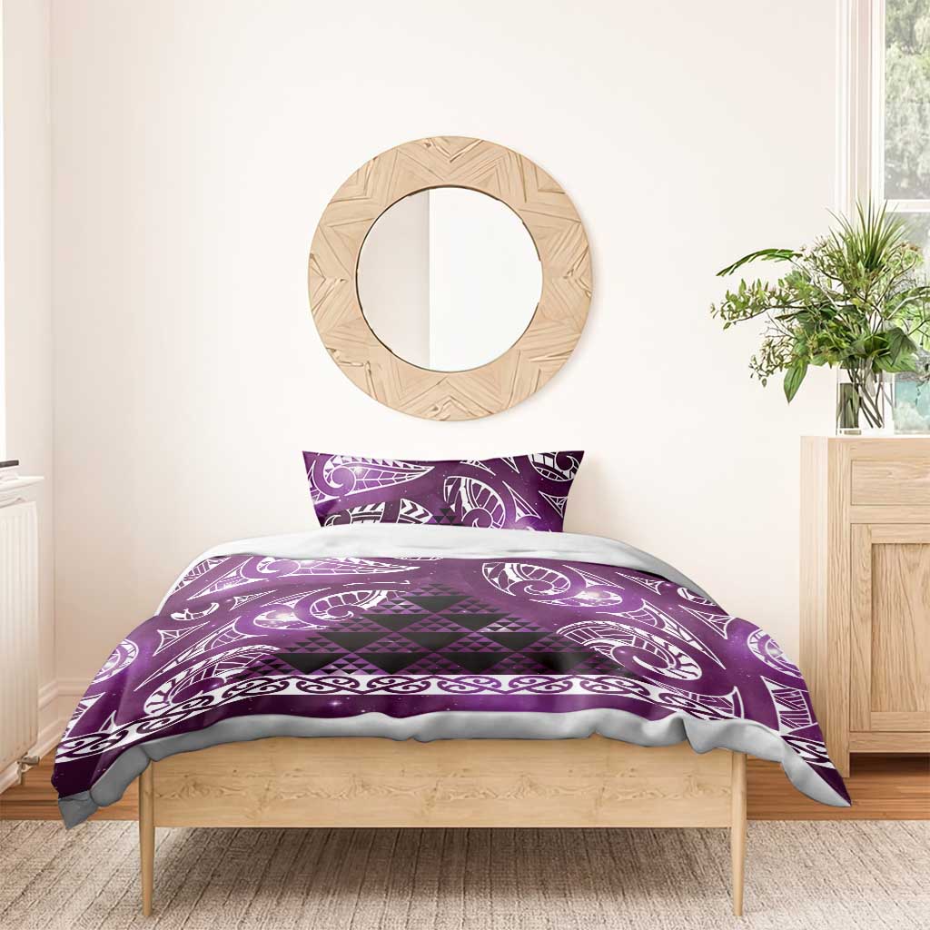 Matariki New Zealand Bedding Set NZ Niho Taniwha Maori New Year Purple Galaxy LT14 - Polynesian Pride