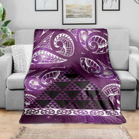 Matariki New Zealand Blanket NZ Niho Taniwha Maori New Year Purple Galaxy LT14 - Polynesian Pride