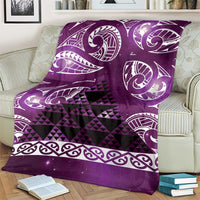 Matariki New Zealand Blanket NZ Niho Taniwha Maori New Year Purple Galaxy LT14 - Polynesian Pride