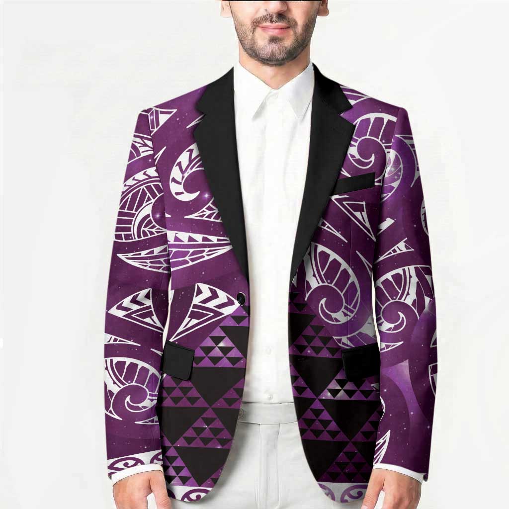 Matariki New Zealand Blazer NZ Niho Taniwha Maori New Year Purple Galaxy LT14 - Polynesian Pride