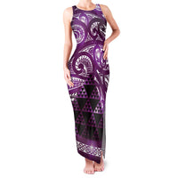 Matariki New Zealand Family Matching Tank Maxi Dress and Hawaiian Shirt NZ Niho Taniwha Maori New Year Purple Galaxy