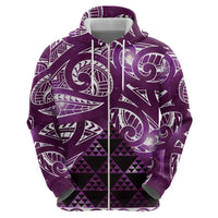 Matariki New Zealand Hoodie NZ Niho Taniwha Maori New Year Purple Galaxy LT14 - Polynesian Pride