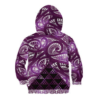 Matariki New Zealand Kid Hoodie NZ Niho Taniwha Maori New Year Purple Galaxy