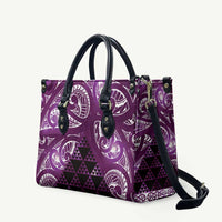 Matariki New Zealand Leather Bag NZ Niho Taniwha Maori New Year Purple Galaxy