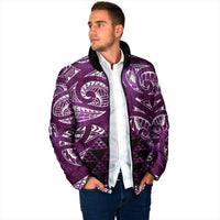 Matariki New Zealand Padded Jacket NZ Niho Taniwha Maori New Year Purple Galaxy LT14 - Polynesian Pride
