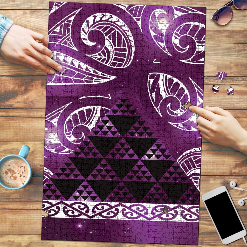 Matariki New Zealand Puzzle NZ Niho Taniwha Maori New Year Purple Galaxy LT14 Purple - Polynesian Pride