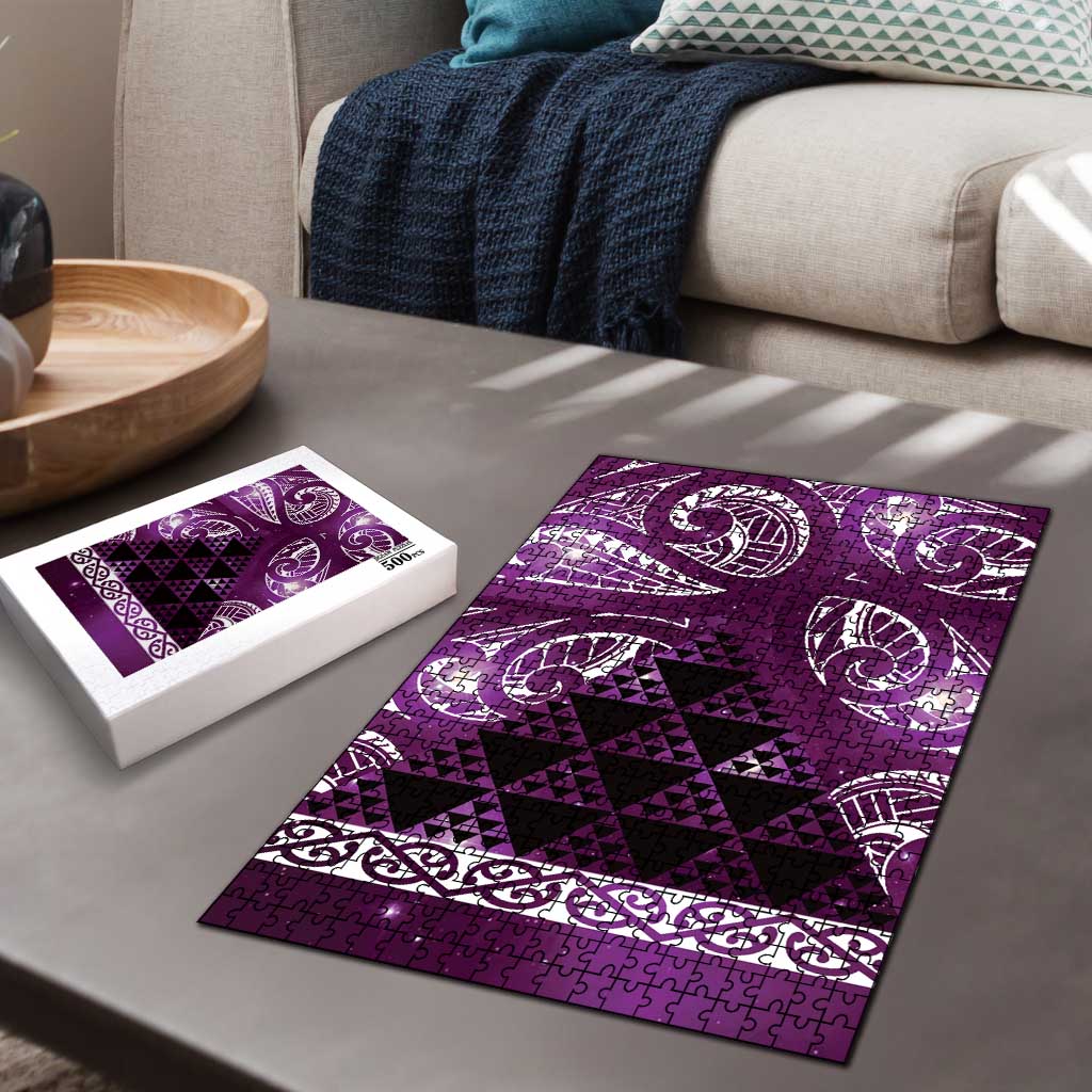 Matariki New Zealand Puzzle NZ Niho Taniwha Maori New Year Purple Galaxy LT14 - Polynesian Pride
