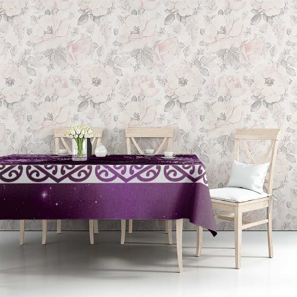 Matariki New Zealand Tablecloth NZ Niho Taniwha Maori New Year Purple Galaxy LT14 - Polynesian Pride