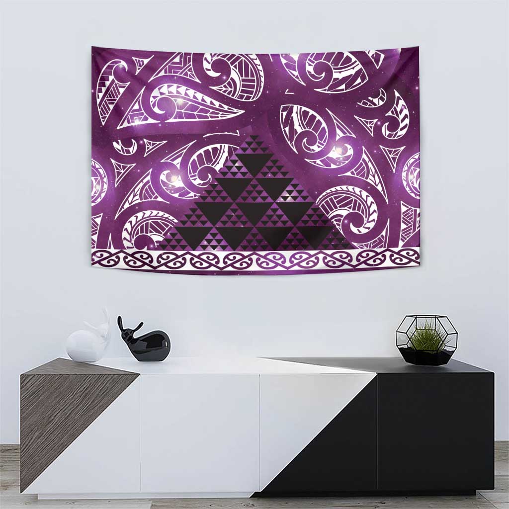 Matariki New Zealand Tapestry NZ Niho Taniwha Maori New Year Purple Galaxy LT14 - Polynesian Pride