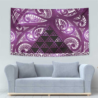 Matariki New Zealand Tapestry NZ Niho Taniwha Maori New Year Purple Galaxy LT14 - Polynesian Pride