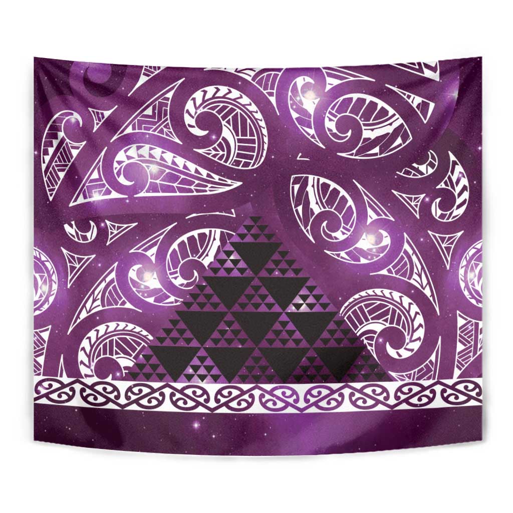 Matariki New Zealand Tapestry NZ Niho Taniwha Maori New Year Purple Galaxy LT14 - Polynesian Pride