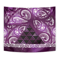 Matariki New Zealand Tapestry NZ Niho Taniwha Maori New Year Purple Galaxy LT14 - Polynesian Pride