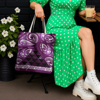 Matariki New Zealand Tote Bag NZ Niho Taniwha Maori New Year Purple Galaxy