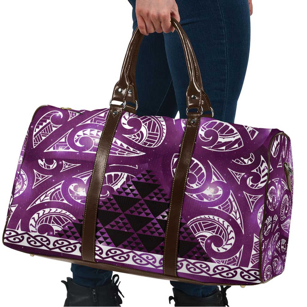 Matariki New Zealand Travel Bag NZ Niho Taniwha Maori New Year Purple Galaxy
